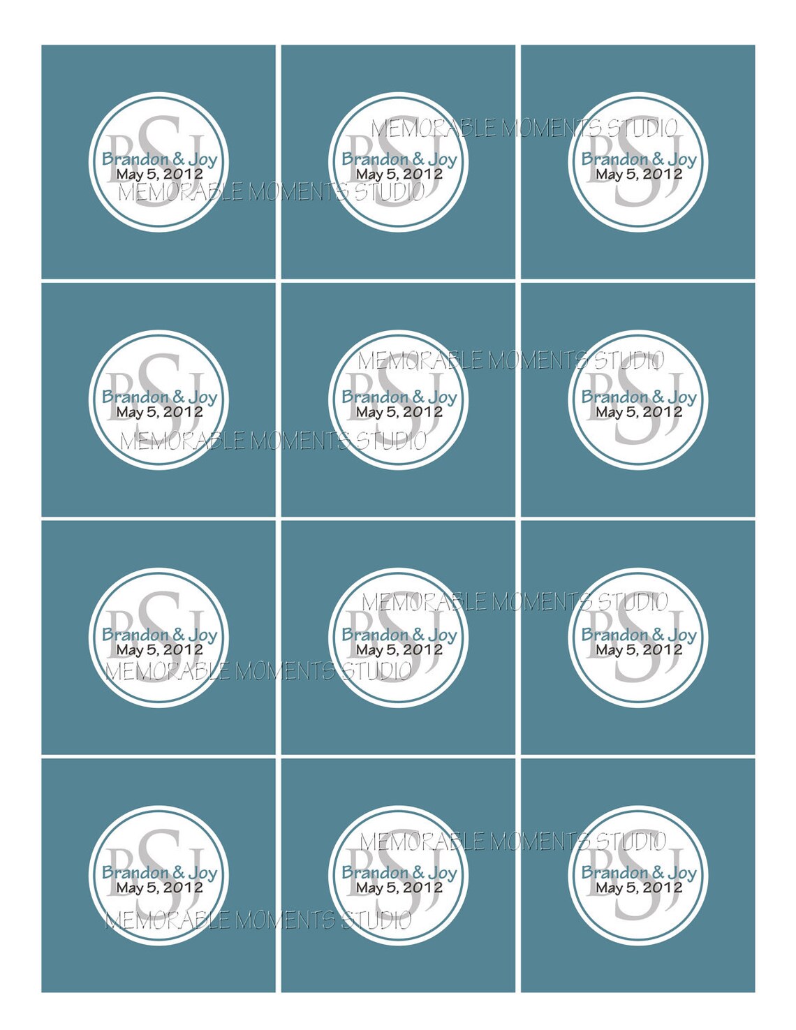 PRINTABLE PARTY CIRCLES Perfect for Wedding Rehearsal - Etsy