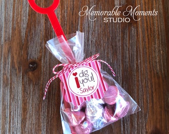 PRINTABLE FAVOR TAGS I dig you - Happy Valentine's Day Collection - Memorable Moments Studio