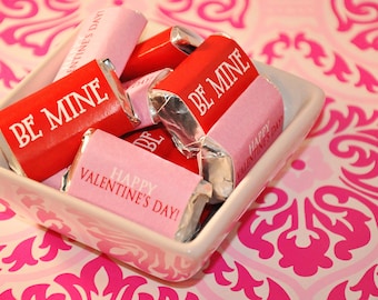 INSTANT DOWNLOAD - Printable Mini Candy Bar Wrappers - Happy Valentine's Day Party Collection - Memorable Moments Studio