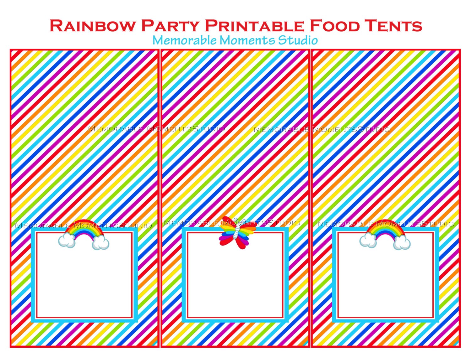 INSTANT DOWNLOAD Printable Food Tents or Placeholders - Etsy