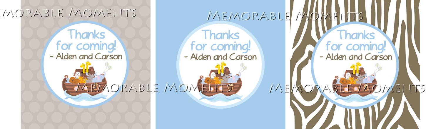 INSTANT DOWNLOAD Printable Favor Tags Noah's Ark | Etsy