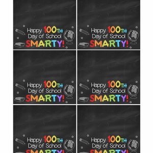 INSTANT DOWNLOAD Printable 100th Day of School Bag Labels Memorable Moments Studio image 2