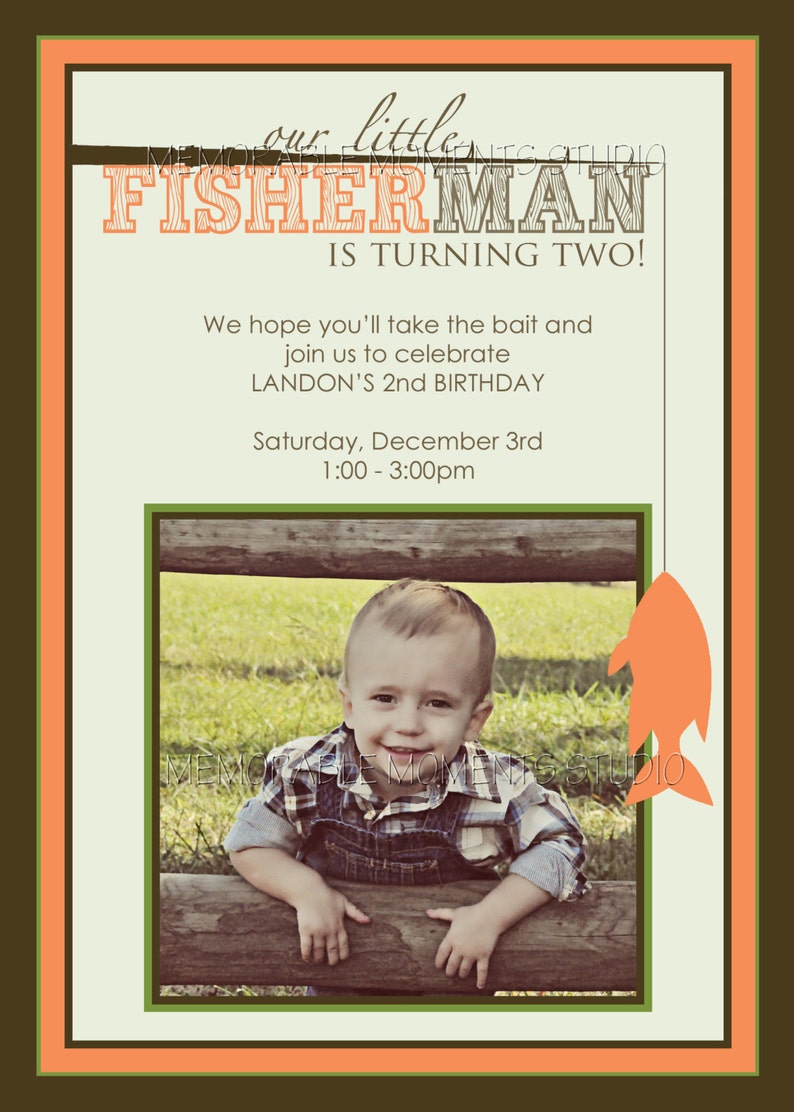 PRINTABLE INVITATIONS Gone Fishing Birthday or Party - Etsy