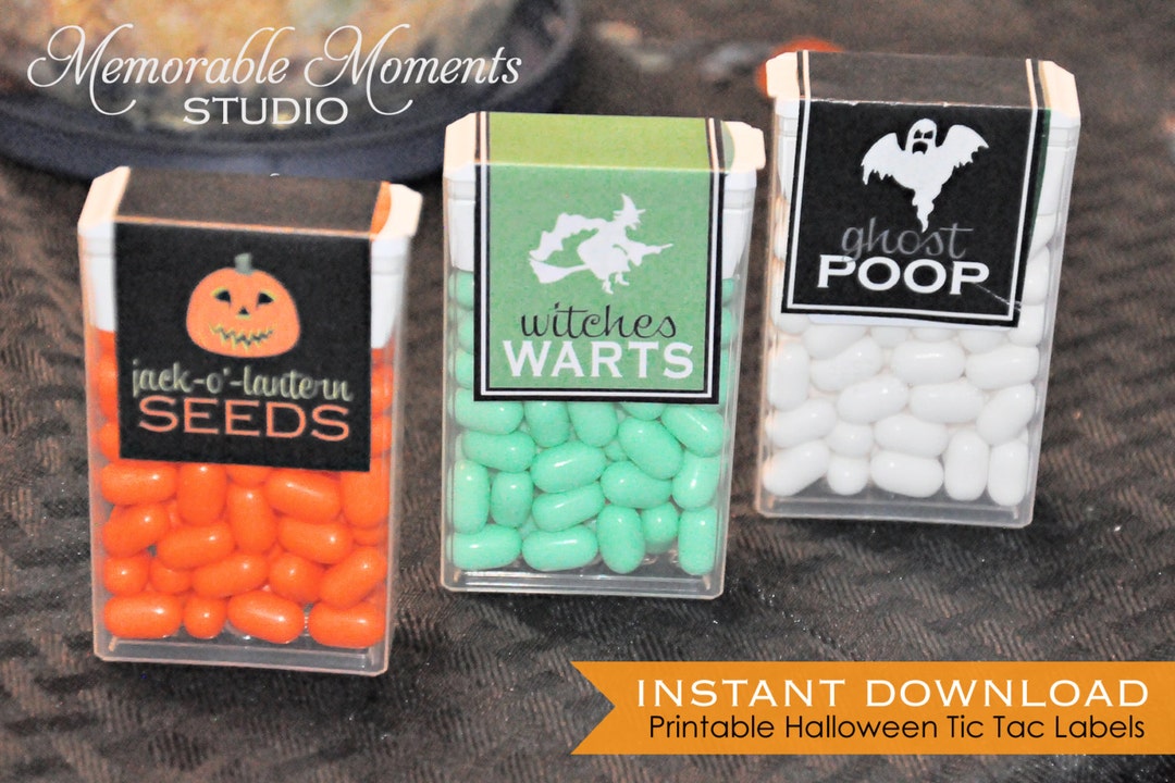 PRINTABLE Labels Happy Halloween Collection - Ghost Poop - Jack O ...