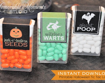 PRINTABLE labels Happy Halloween Collection - Ghost Poop - Jack o Lantern Seeds - Witches Warts - Memorable Moments Studio