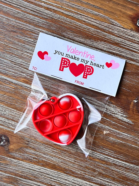 INSTANT DOWNLOAD Printable You Make My Heart POP Bag Toppers Happy