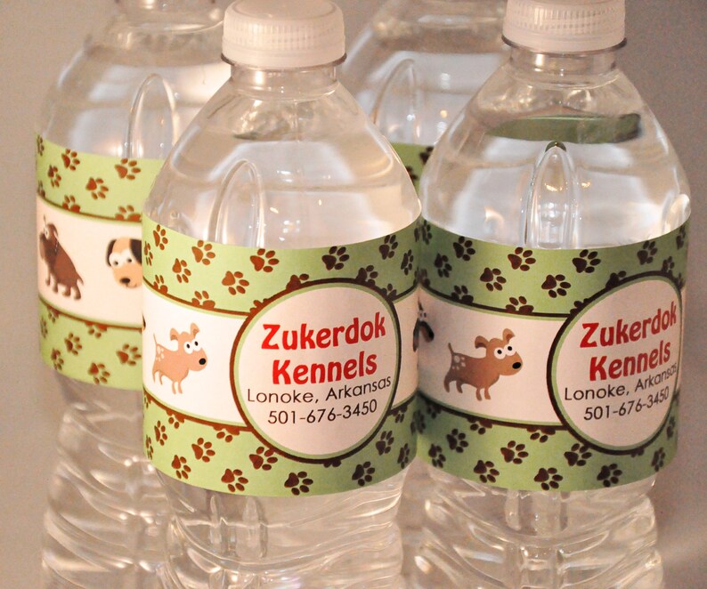 PRINTABLE WATER BOTTLE labels Dog or Puppy Party Collection | Etsy