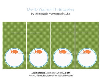 INSTANT DOWNLOAD - Printable Food Tents - Fishing Party Collection - Memorable Moments Studio