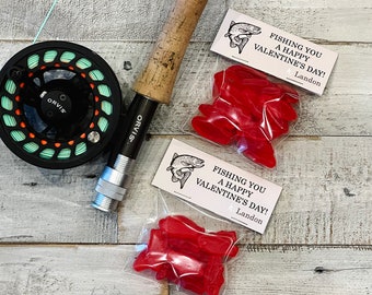 PERSONALIZED Printable Trout Fishing themed Valentine Bag Toppers - Valentine Gifts - Memorable Moments Studio