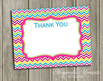INSTANT DOWNLOAD Printable 5.5x4.25 Flat Thank | Etsy