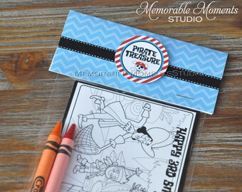 INSTANT DOWNLOAD Printable Pirate Treasure Bag Labels - Memorable Moments Studio