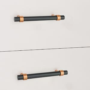 Copper  & Black Drawer Handles:Minimalist Cabinet pull,Kitchen Hardware