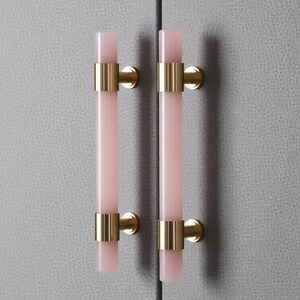 Natural Crystal Drawer Pull,Light Pink Dresser Handles,White Stone Kitchen Knob,Art Decor