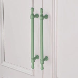 Minimalist Green Drawer Pulls, Dresser Cabinet door Handle , Ball Kitchen Knob Hardware
