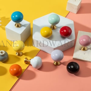 Bunt Keramikkugel Knäufe: Mint Blau Rosa Schubladenknäufe für Kinder, Home Decor