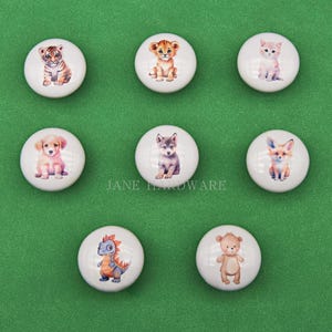 Multiple Ceramic animal Knob, Children's Dresser Drawer Pull,Cabinet knob,Nursery Room Decor Knobs