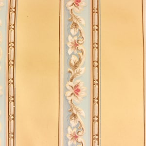 Carta da parati antica con motivo floreale vittoriano, motivo floreale rosa e blu vintage - Shabby Cottage Chic