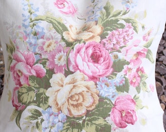 Cojines con diseño romántico de estilo vintage inglés, estilo cabaña, con estampado floral. Fundas de cojín para la decoración del hogar en primavera.