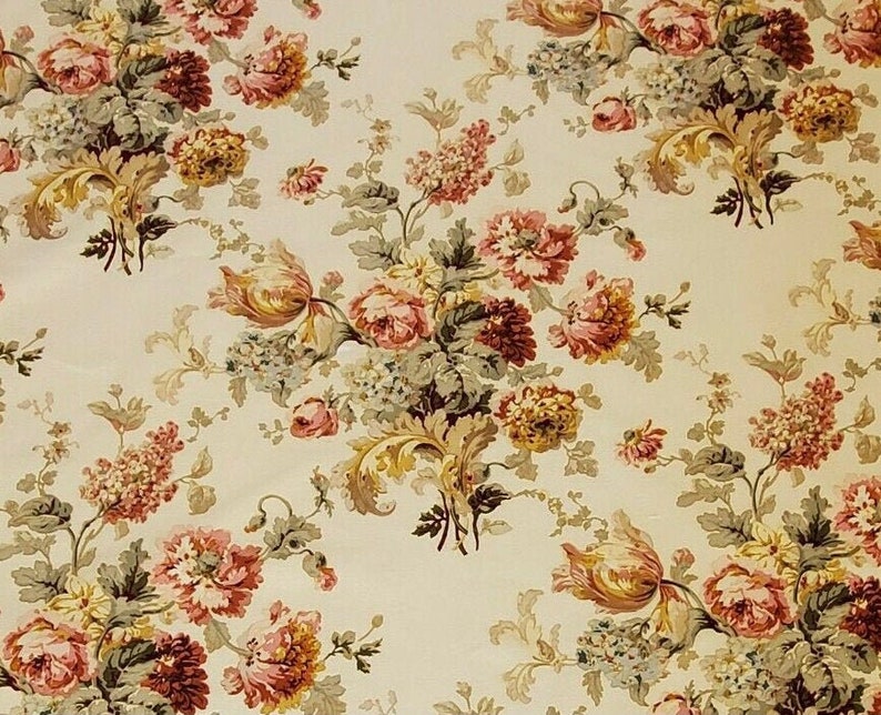 Vintage Ralph Lauren Floral Pillow Cover: English Cottage Rose Accent Pillow image 2
