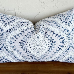 Ikat Pillow Boho Bohemian Home Decor Decorative Accent Long Lumbar Bench Throw Pillows Covers