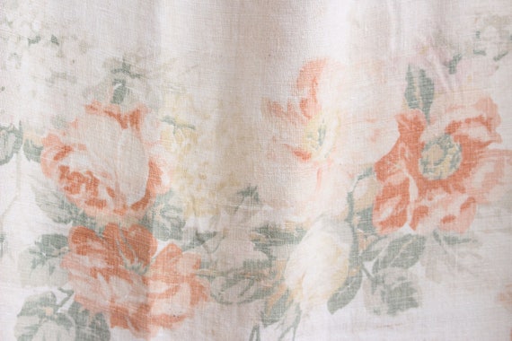 Pays Français Ferme Ferme Rustique Antique Anglais Chou Roses Motif Floral Vintage Rideaux Lin Panneaux Rideaux Rideaux