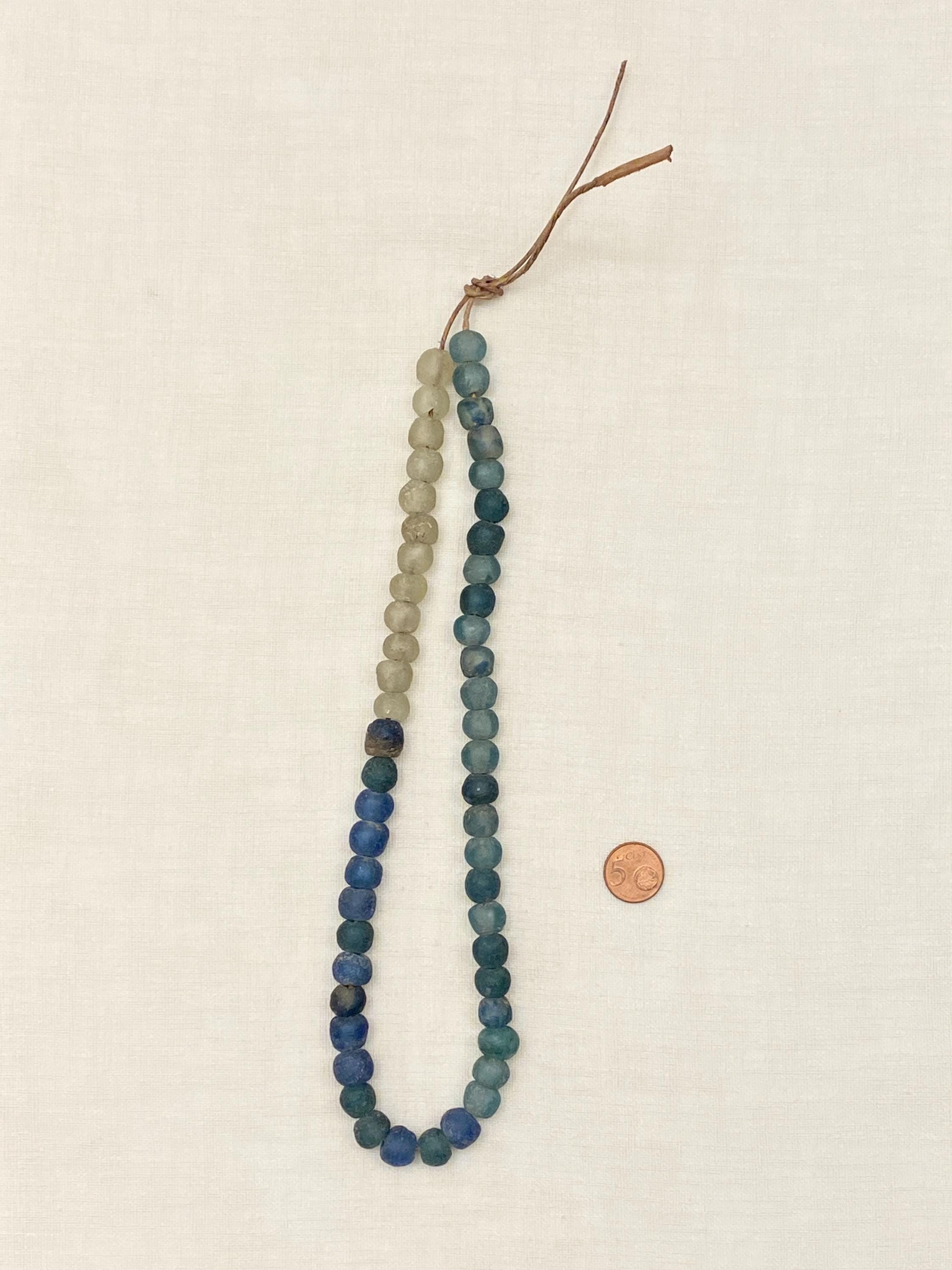 Lot De 3 Colliers Vintage Africains Krobo - Perles En Verre Millefiori - Art Tribal Du Ghana