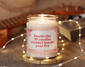 Funny 30th Birthday Candle Gift: Soy Wax, Scented Candle