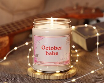 October Babe Candle: Scorpio, Libra, Fall Birthday Gift