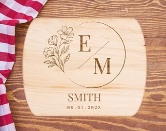 Tabla de cortar grabada personalizada, decoración de cocina personalizada, regalo de inauguración de la casa, regalo de aniversario o boda para parejas.