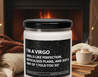 Funny Virgo Zodiac Candle | Soy Wax Astrology Gift