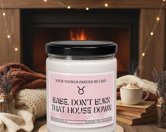 Taurus Candle: Funny Zodiac Gift for Taurus Friend