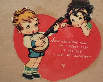 Valentines with Vintage Valentines, Flat Cards, Kitschy Cards