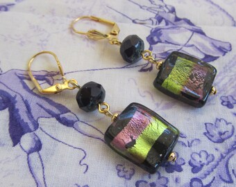 Regal Beaded Dangle Earrings