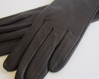 Chocolate Brown Ladies Leather Gloves