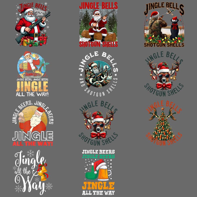 Shotgun shells and christmas bells