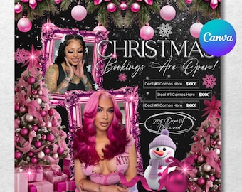 December Booking flyer , Holiday Booking Flyer, Book Now Flyer, Christmas Sale Flyer, Lash, Hair, Makeup, Nails, Wig Flyer, Canva Editable