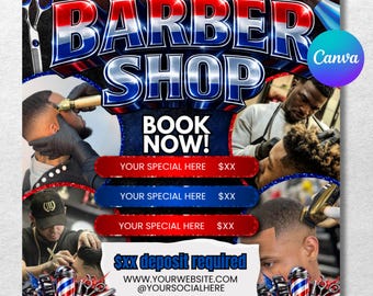 Barber Shop Booking Flyer, 4th of July Booking Flyer, July Books Open, Appointment Flyer, Hair Nails Lashes Makeup, Book Now Flyer