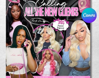 Folleto para nuevos clientes: Plantilla Canva para peluquería, maquillaje, pestañas y uñas