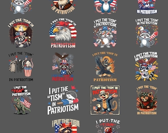 Humor patriota PNG, Imágenes prediseñadas de "I Put The Tism In Patriotism", Diseño de sublimación divertido del 4 de julio de EE. UU., Descarga digital