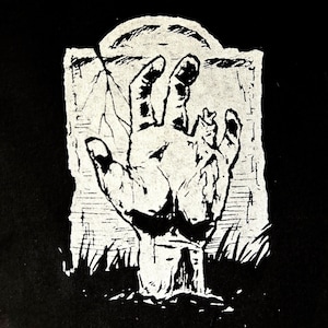 HAND FROM the GRAVE patch ooooh spooky because what&#39;s going to happen next I wonder