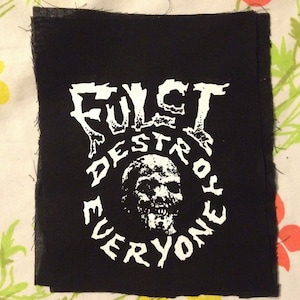 HORROR PUNK Filth / Fulci mashup PATCH so brilliant and yet I fear nobody will care
