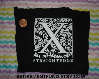 X is for STRAIGHTEDGE patch