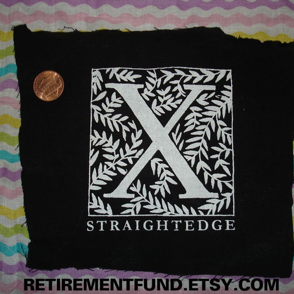 X is for STRAIGHTEDGE patch