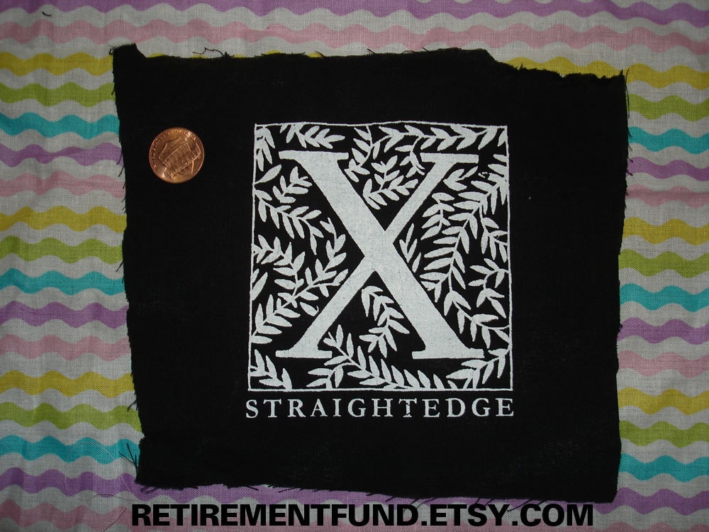 X is for STRAIGHTEDGE patch
