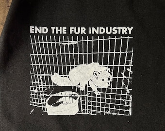 END THE FUR industry small patch version