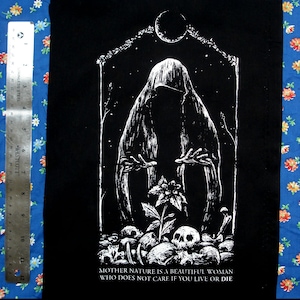 WITCH mother nature as a witch BACKPATCH nature cults unite punk eerie and neat