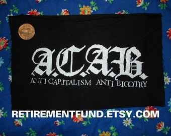 ACAB anti capitalism anti bigotry PATCH