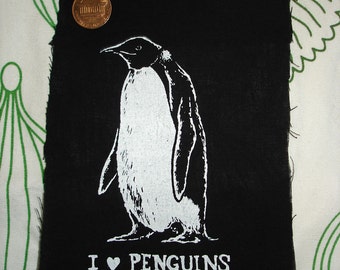 I heart PENGUINS patch so cute so true so something else