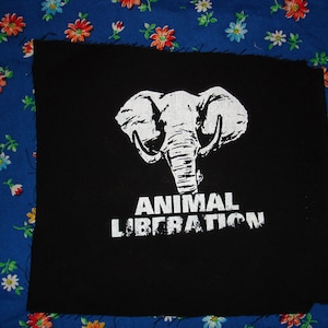 ANIMAL LIBERATION PATCH straightforward but with elephant punk patch
