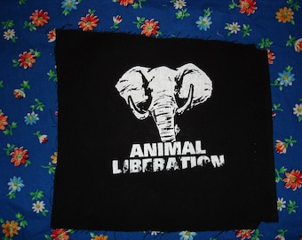 ANIMAL LIBERATION PATCH straightforward but with elephant punk patch